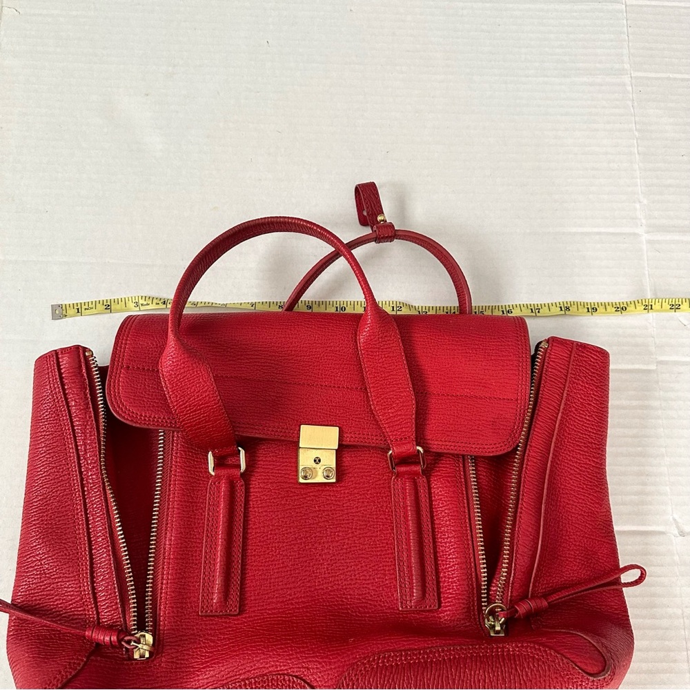 3.1 Phillip Lim Pashli Satchel Bag Large Red Oversized - Picture 10 of 13